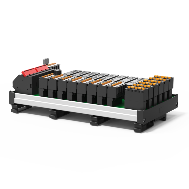 Typ SVS04 von E-T-A: SVS04 für DIN-Hutschienenmontage verteilt den von einem getakteten Schaltnetzteil eingespeisten Strom.
