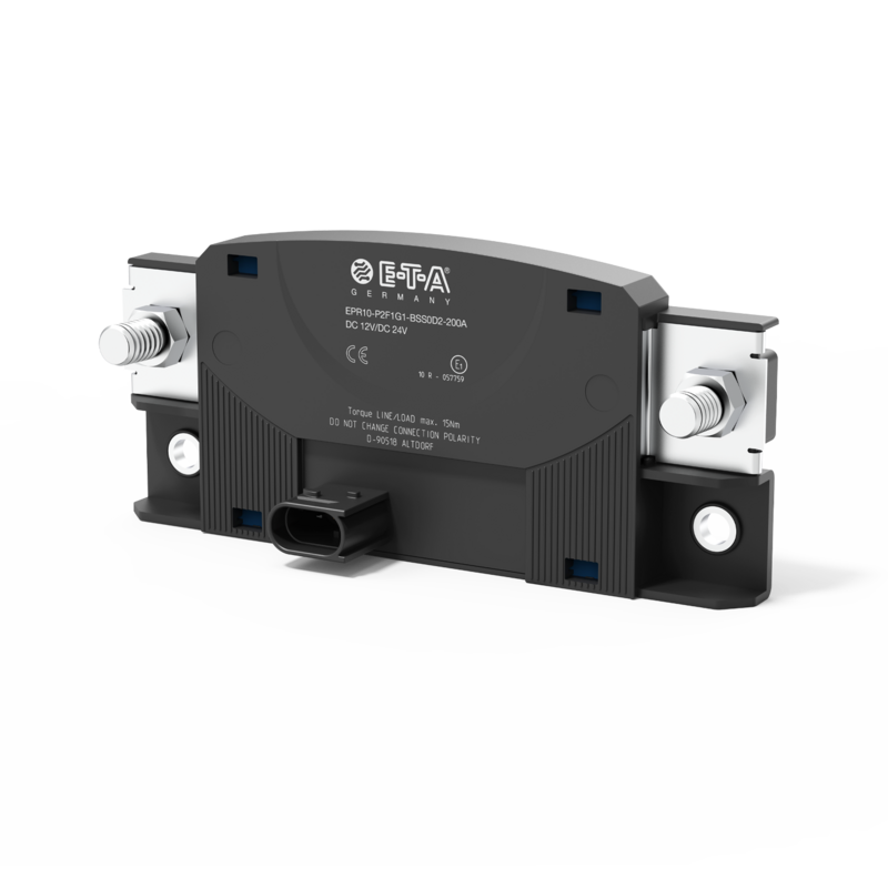 Typ EPR10 von E-T-A: Das elektronisches Power Relais EPR10 ist ein Halbleiterrelais für hohe Dauerströme.