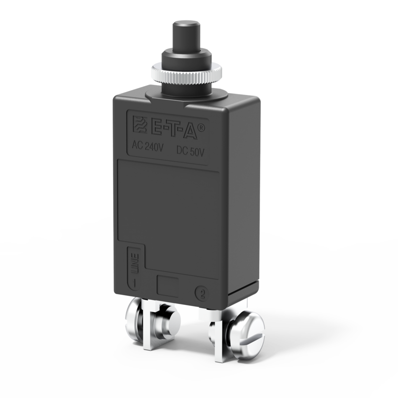 Thermischer Schutzschalter, Typ 4130 | E-T-A Typ 4130 von E-T-A: Einpoliger, thermischer Schutzschalter mit Gewindehalsmontage mit zuverlässigem Schaltverhalten.