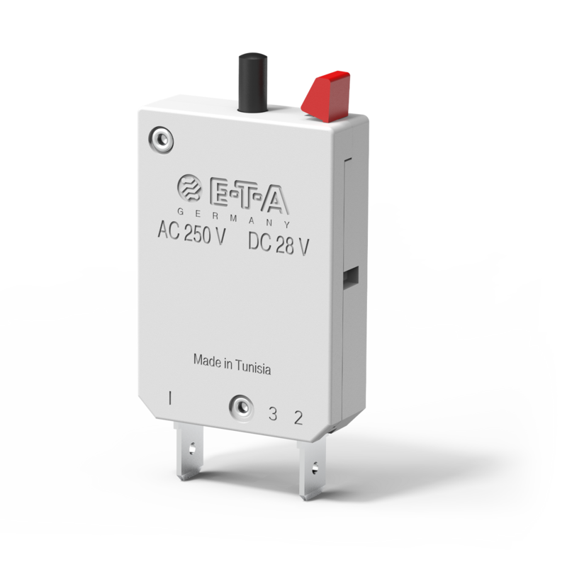 Thermischer Schutzschalter, Typ 127 | E-T-A Typ 127 von E-T-A: Einpoliger, thermischer Schutzschalter mit verschiedenen Befestigungsarten.